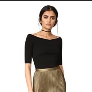 Autumn Cashmere crisscross off shoulder sweater